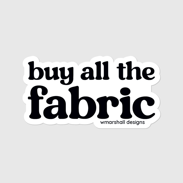 3" Sewing Sticker - Fabric