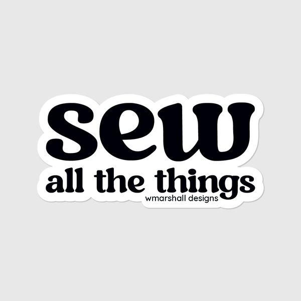 3" Sewing Sticker - Sew