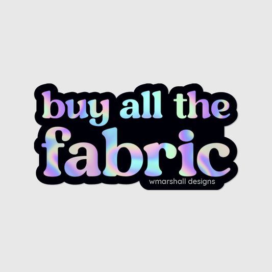 3" Sewing Sticker - Fabric (Holographic)