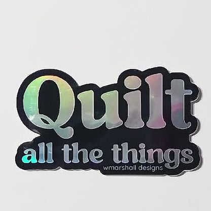 3" Sewing Sticker - Quilt (Holographic)